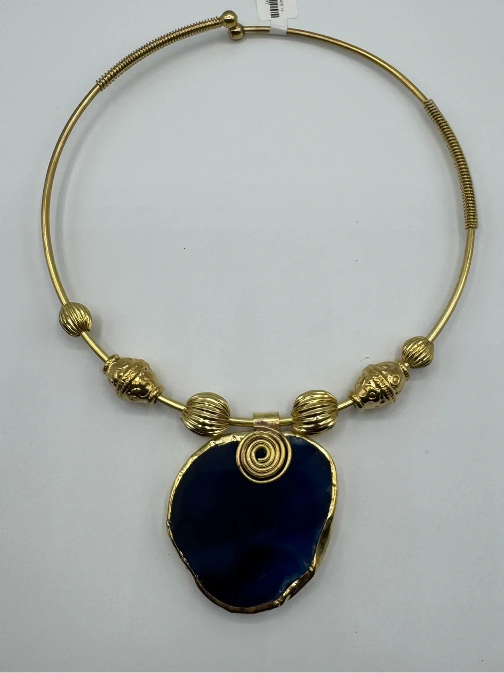 Blue Agate Collar Necklace - Picture 4 of 6